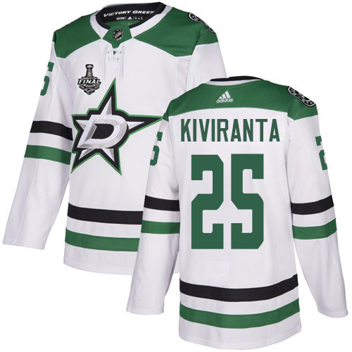 Adidas Dallas Stars 25 Joel Kiviranta White Road Authentic Youth 2020 Stanley Cup Final Stitched NHL Jersey